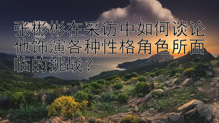 张彬彬在采访中如何谈论他饰演各种性格角色所面临的挑战？