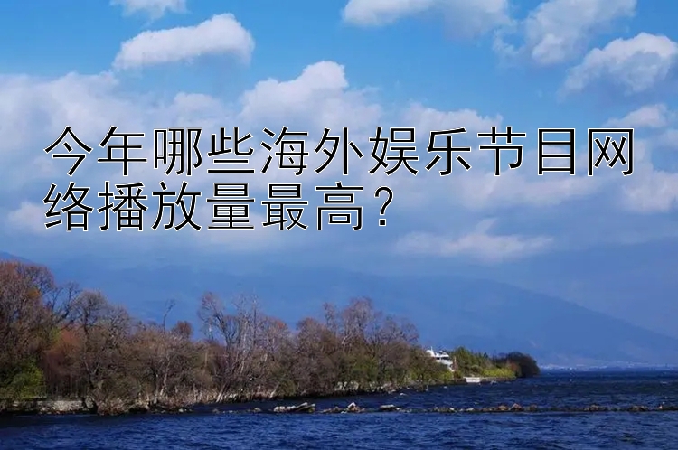 今年哪些海外娱乐节目网络播放量最高？