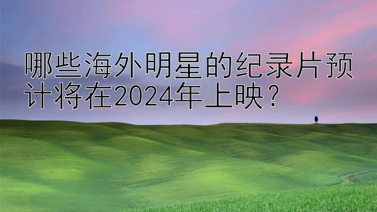 哪些海外明星的纪录片预计将在2024年上映？