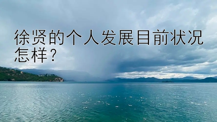 徐贤的个人发展目前状况怎样？