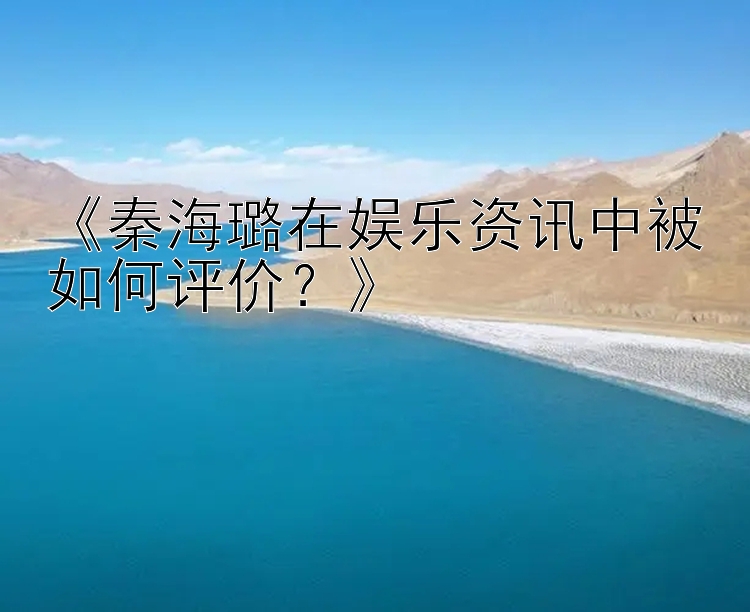 《秦海璐在娱乐资讯中被如何评价？》