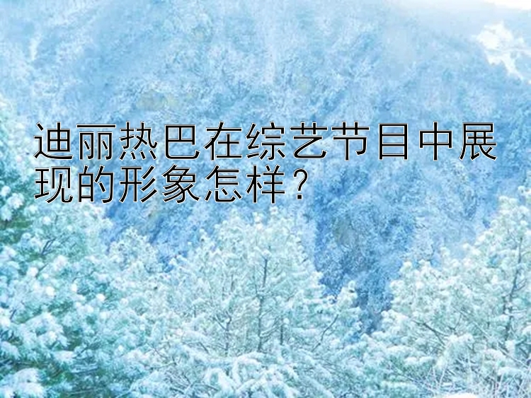 迪丽热巴在综艺节目中展现的形象怎样？